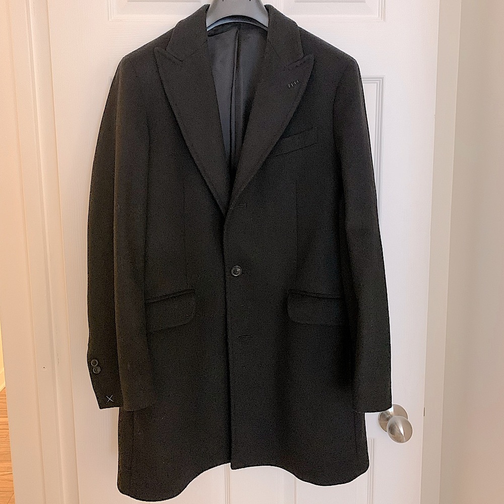 Black wool & cashmere coat